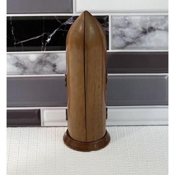 Blessed Virgin Mary Wood Carving 3-D Encased Hinged Capsule Made in Italy - Picture 4 of 17